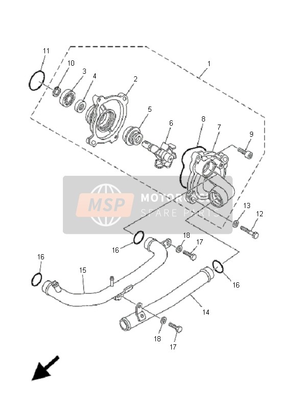 Yamaha XP500 T-MAX 2005 Water Pump for a 2005 Yamaha XP500 T-MAX